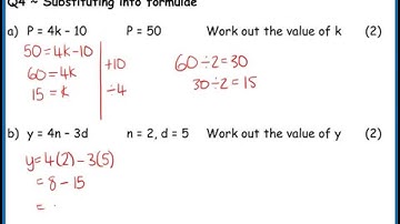 June 2009 Higher Paper 1 (3H) Edexcel Q4 Substitute into formulae