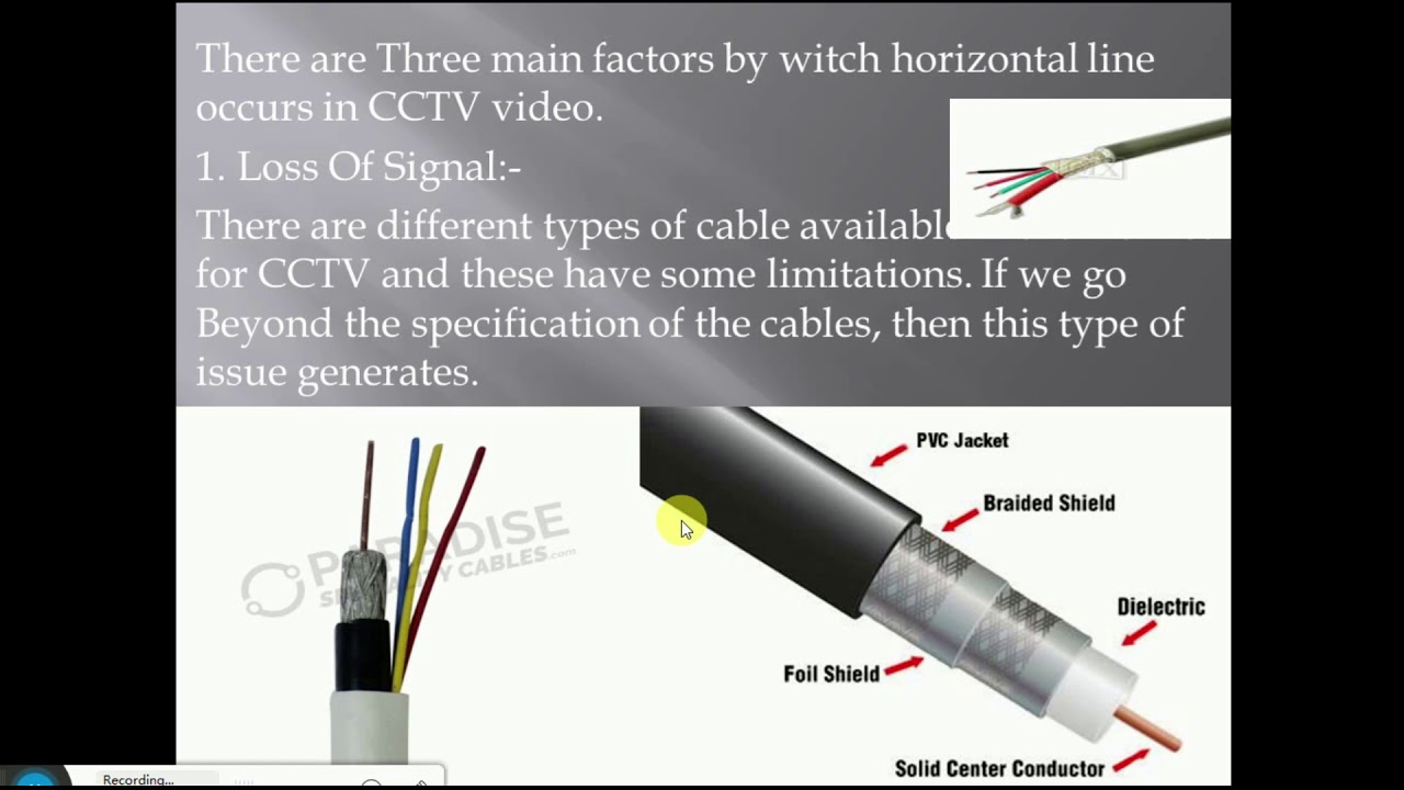Why comes horizontal lines in cctv camera? YouTube