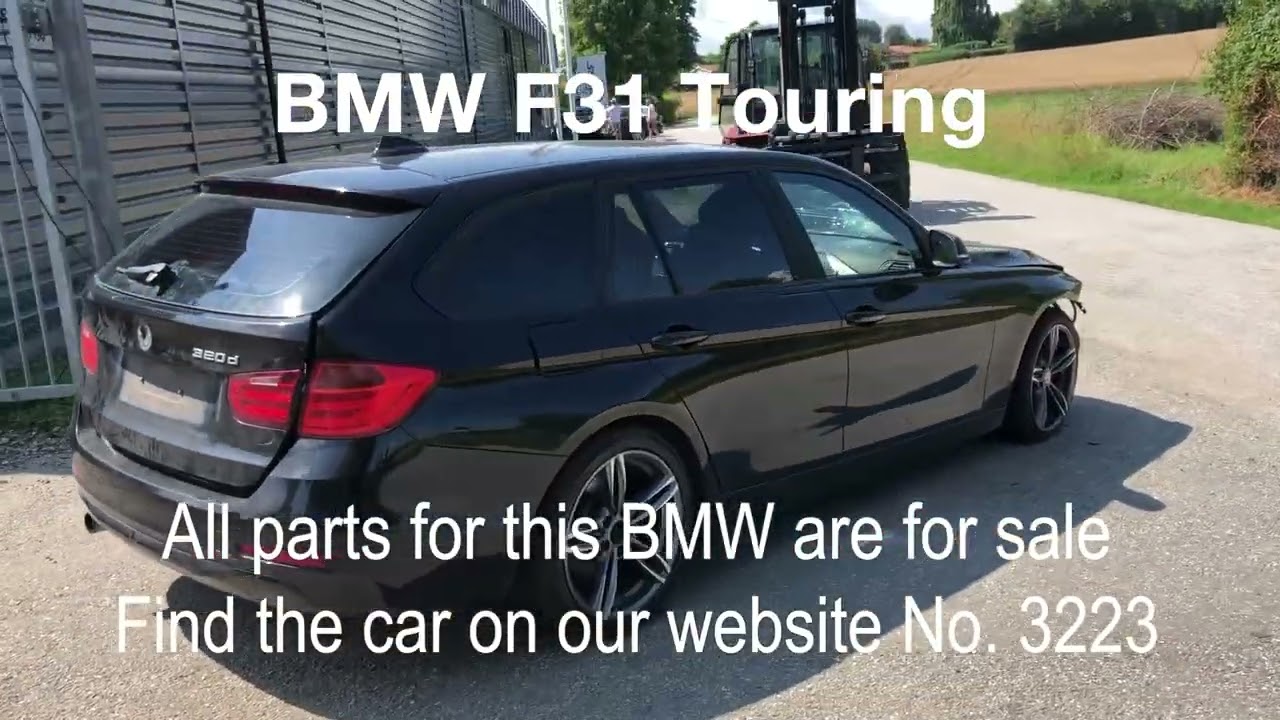 BMW F31 Touring 320d 2014 model 2.0L 184HK Transmission: Manual Color: Black 2 (668)