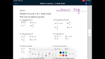 Module 4 Lessons 1 and 2 Study Guide