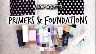 Makeup Declutter: Primers & Foundations | BellaBambinaxX