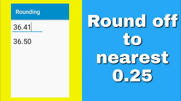 Round off a number to nearest 0.25