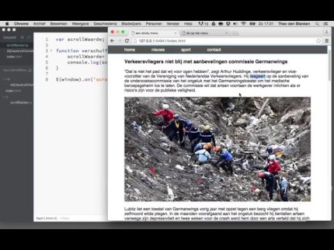 een scrollend sticky menu: jquery
