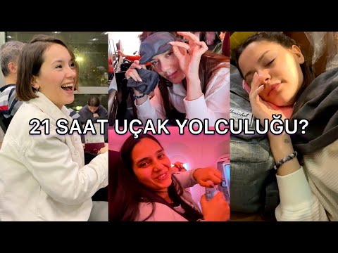 3 KIZ 21 SAAT UÇAK YOLCULUĞUMUZ! KENDİME DOĞUM GÜNÜ HEDİYEM #BALI #MELYLOG