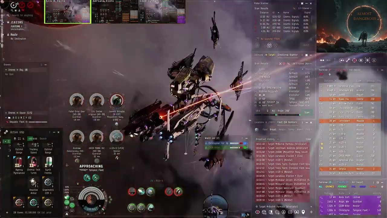 [EVE ONLINE] Almost Dangerous vs LP Crabs