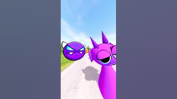 INCREDIBLE SPRUNKI HORROR vs SMILING CRITTERS on GEOMETRY DASH FIRE IN THE HOLE Garry`s Mod