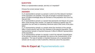 What is a representative sample, and why is it important?