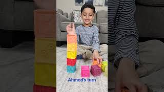 Stacking blocks! #fyp #blocks @emaannewyork
