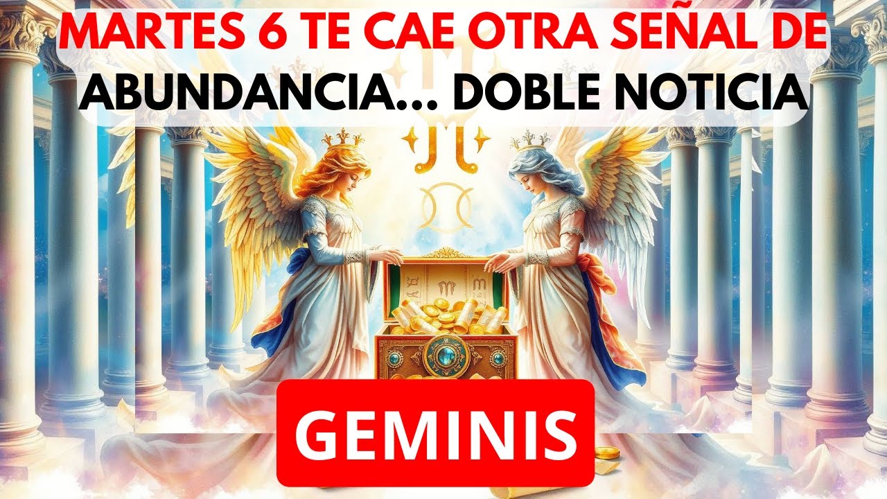 GEMINIS 😱💰 MARTES 6 DE ENERO ✨ TE LLEGA UN MENSAJE CLAVE 📩🚨 ¡Y SE MUEVE EL DINERO! 🌊
