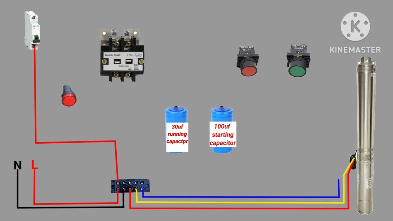 subersible starter control wiring