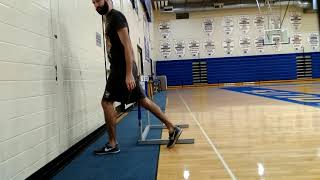 Trail leg wall drill for hurdling