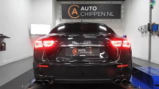 Chiptuning Maserati Ghibli 3.0 V6 S stage1 on dyno @ auto-chippen.nl Tilburg