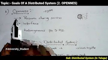 Goals Of A Distributed System in Telugu || 2. OPENNESS || University Student