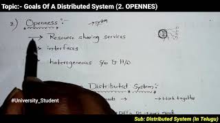 Goals Of A Distributed System in Telugu || 2. OPENNESS || University Student