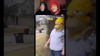 What is he doing he 😭 #simpsons #genderreveal #memes #funny