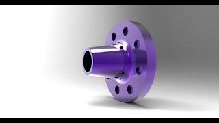 How to design a  Weld Neck Flange #49 | Industrial design | |SolidWorks| @DesignWithAjay