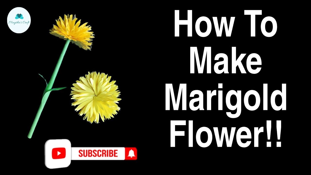 How To Make Marigold Flower | DIY Origami Paper Flower | Paper Craft ...