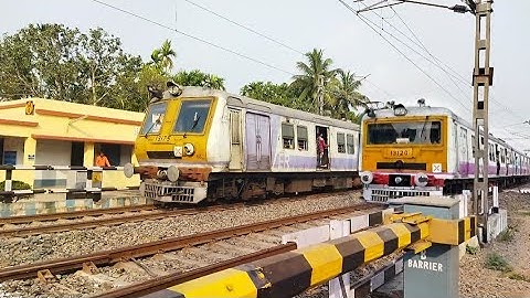 Dangerous & Furious Aerodynamic & Emu Local Train Crossing at Railgate : Indian Railway