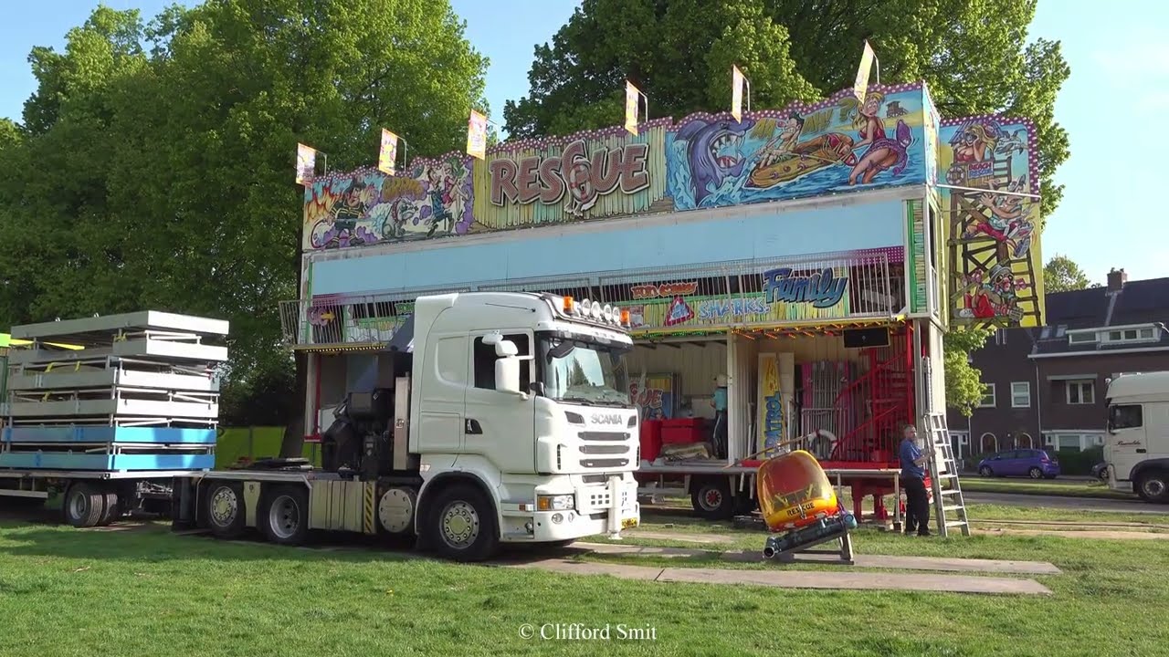 Kermis Haarlem 2025 Transport en opbouw Zaanenlaan Deel 3