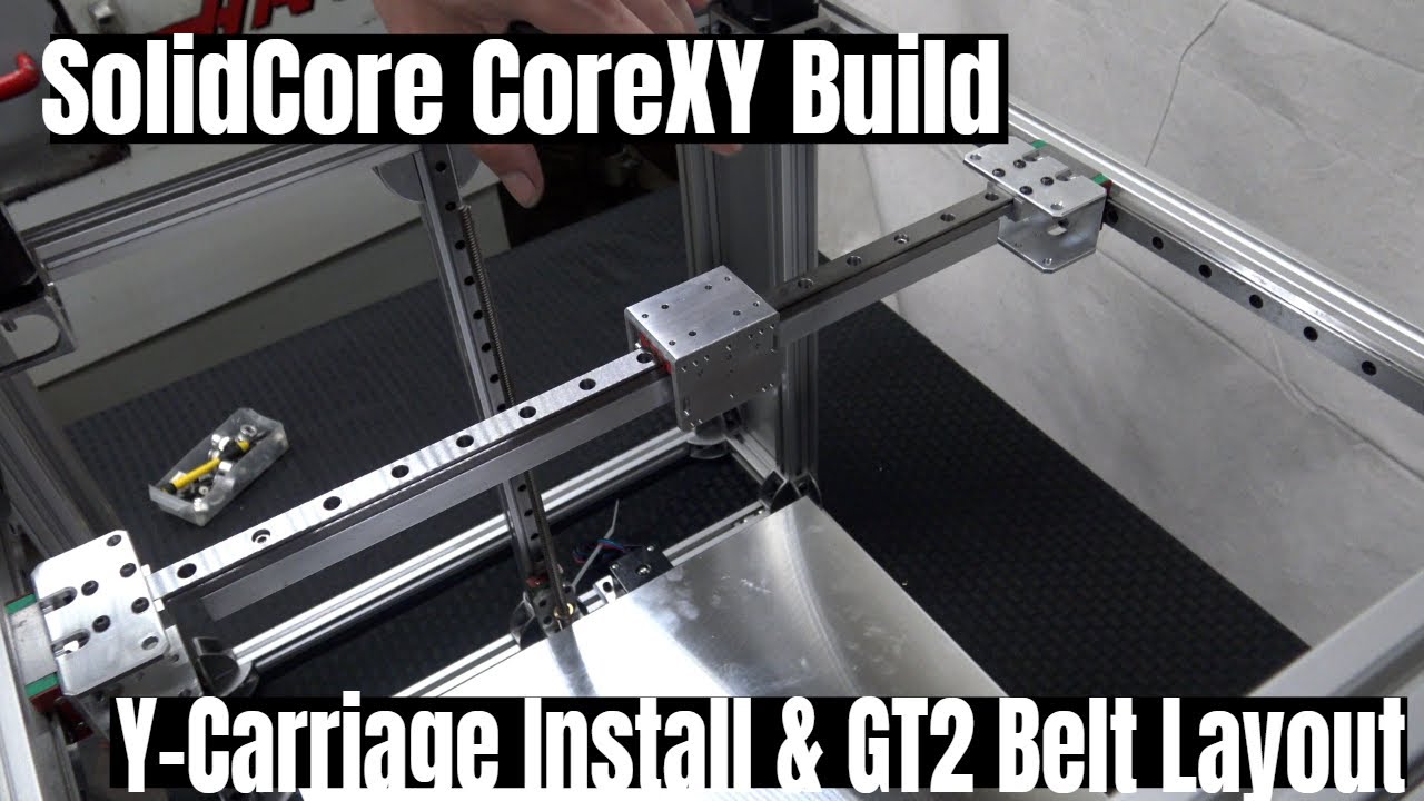 SolidCore CoreXY YCarriage Install and GT2 Belt Pulley Layout YouTube