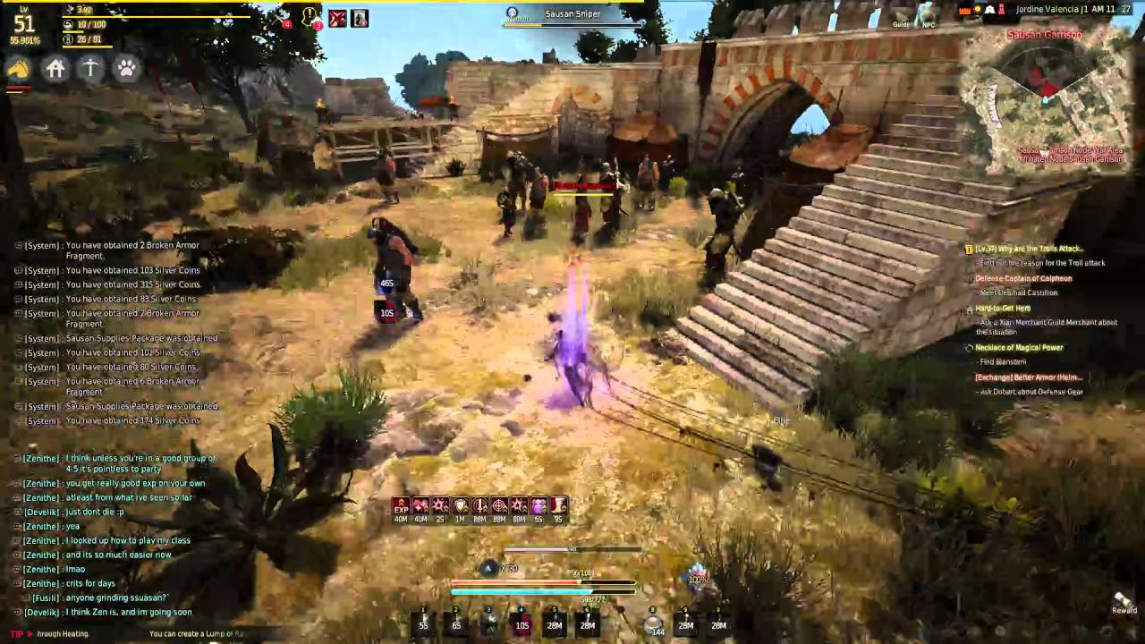 Black Desert High level (51) Sorceress Grinding YouTube