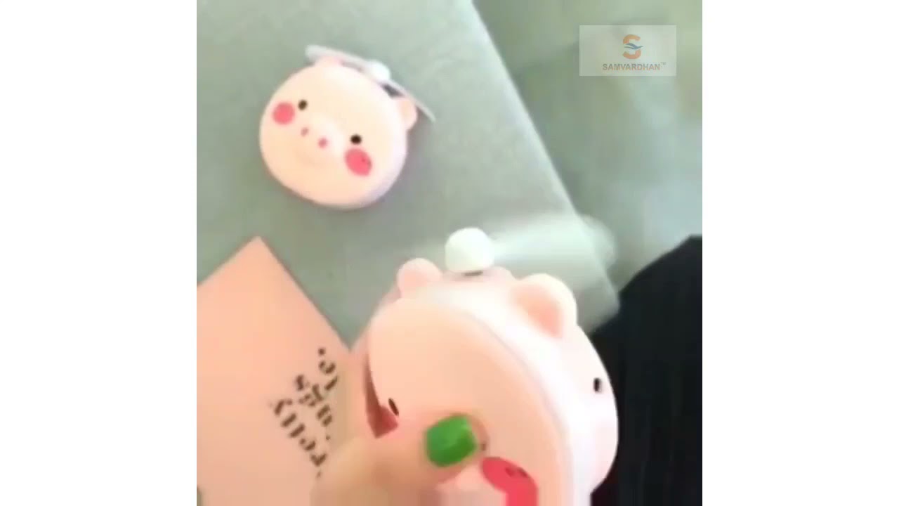Samvardhan cute pig mirror light fan lamp  unboxing  
