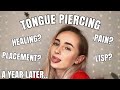 ALL ABOUT MY TONGUE PIERCING EXPERIENCE 2020 | healing process and procedure | anniedoesart