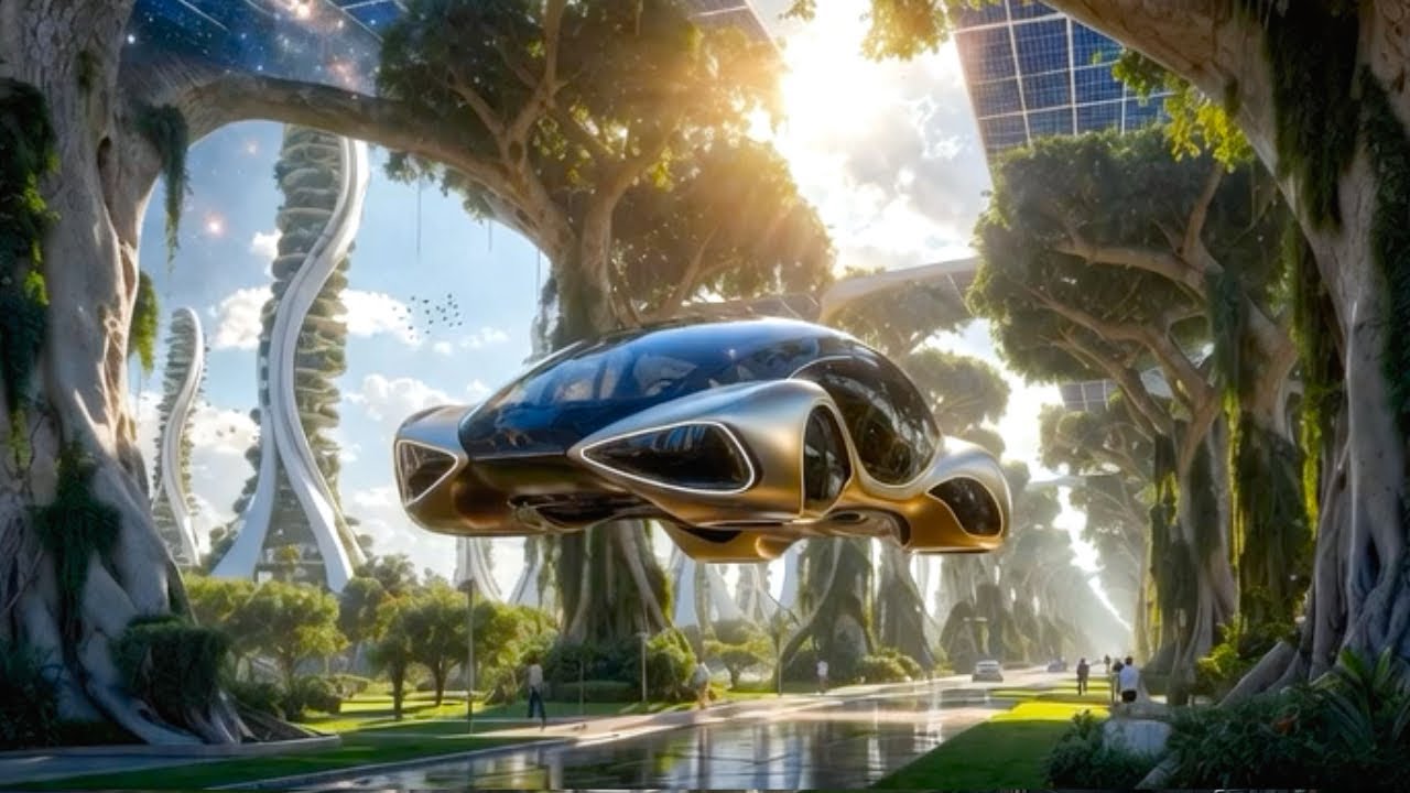 Solarpunk City Ambience | A Glimpse into Tomorrow's Civilization | 4K Sci-Fi Ambient