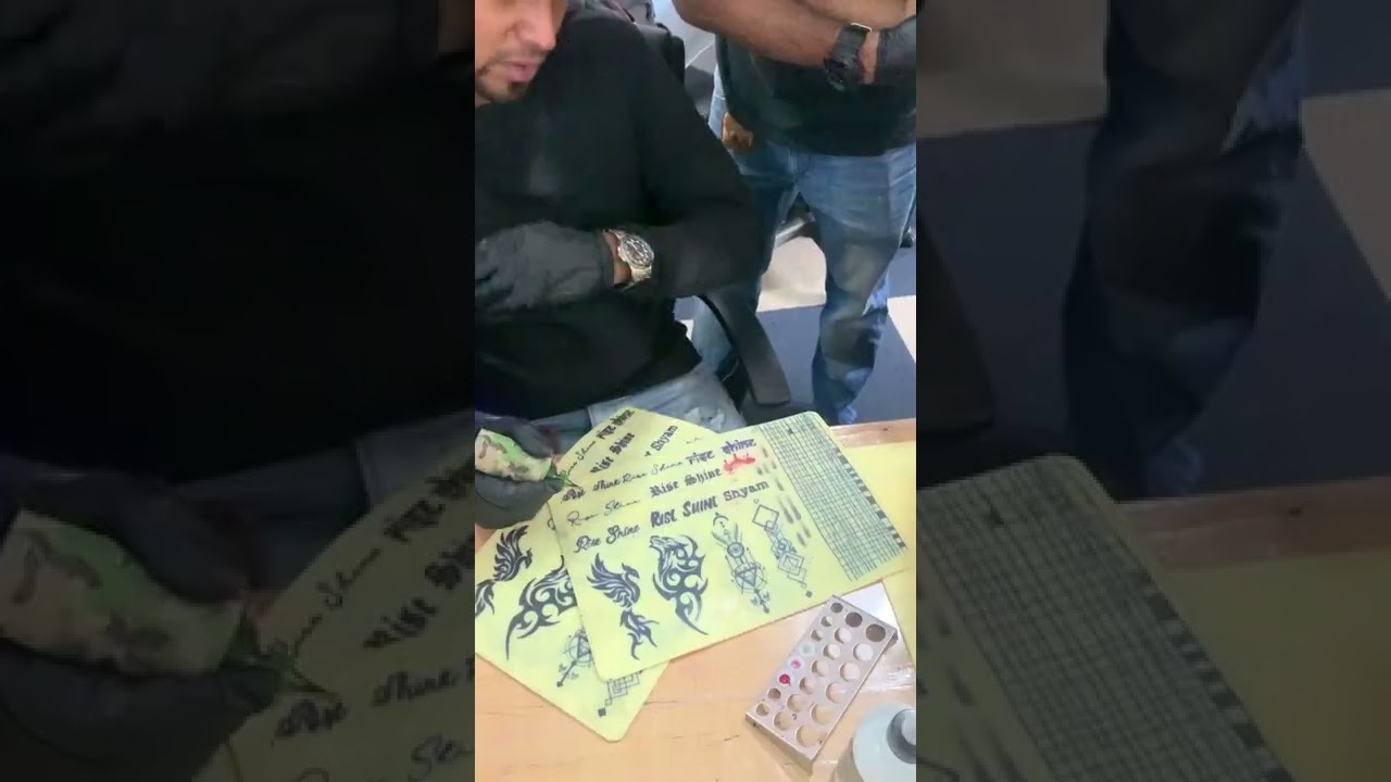 How to done a water drop tattoo | practical mode | Machu tattoo school