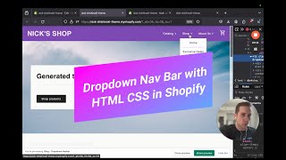 Dropdown Nav Bar with HTML / CSS in Shopify