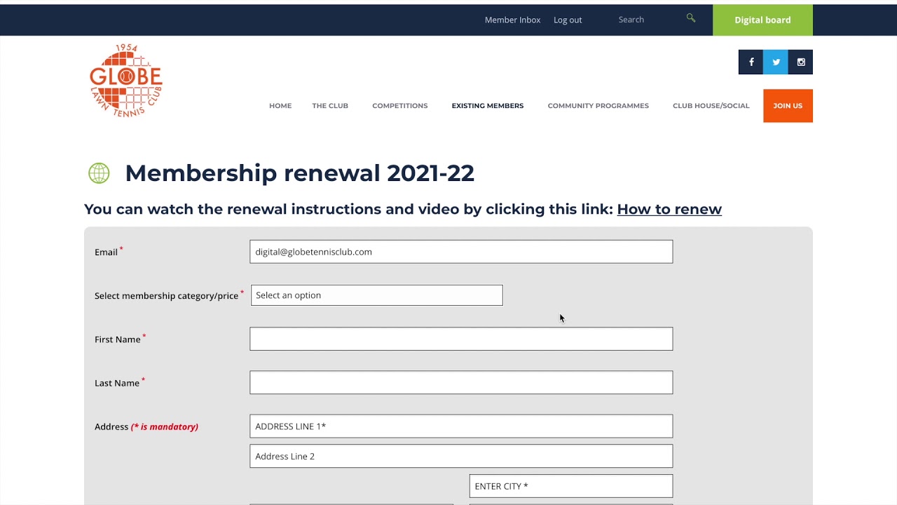 Membership Renewal Process