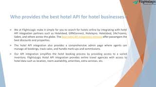 Hotel API Integration - FlightsLogic