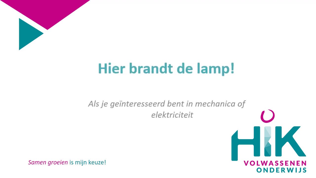 Opleidingen mechanica-elektriciteit CVO HIK