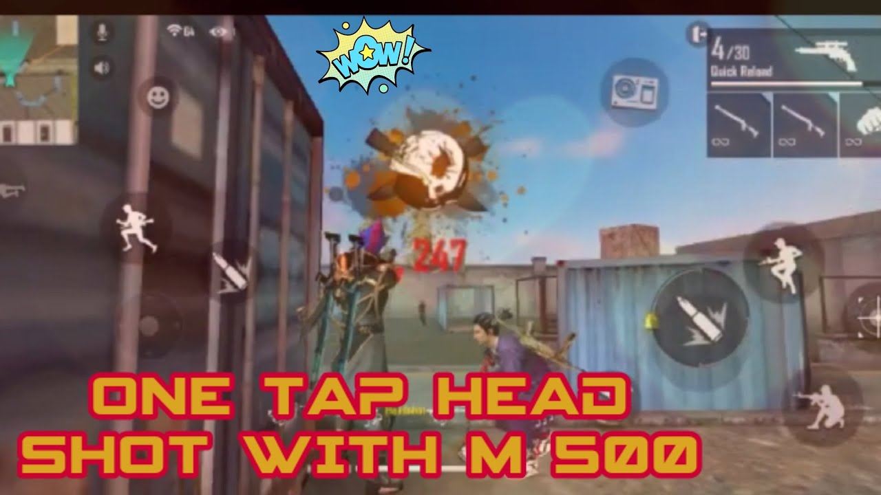 ONE TAP HEAD SHOT WITH M500 - YouTube