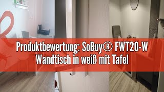 Produktbewertung: SoBuy® FWT20-W Wandtisch in weiß mit Tafel Klapptisch Esstisch Küchentisch Memoboa