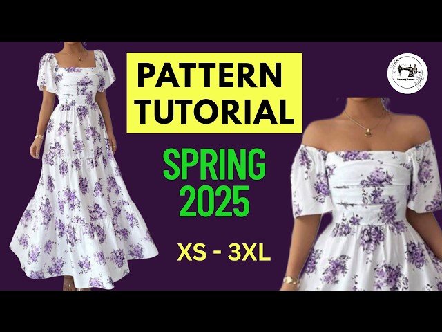 chinese dress ladies Tiered Maxi Dress PDF Pattern  OJAYROOM