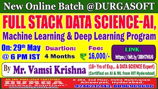FULL STACK DATA SCIENCE Online Training @ DURGASOFT