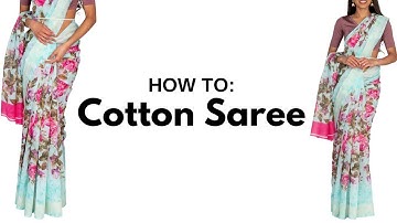 How to Drape a Cotton Saree | How to wear Saree for Beginners | Saree Draping Tutorial | Tia Bhuva
