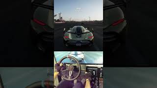 Drag Race Koenigsegg Jesko | Forza Horizon 5 #steeringwheel #short #bugatti