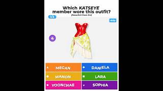 how many did you guess? 😸 guess the KATSEYE member by the outfit! (Beautiful Chaos Era) #kahoot