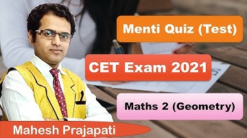 CET Exam 2021 | 10th Maths 2 Menti Quiz | Mahesh Prajapati