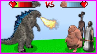 Godzi̇lla Vs Mutant Tepegöz Çetesi̇ - Minecraft