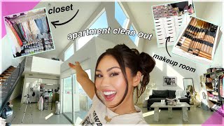 extreme apartment clean out 2021 *makeup room, closet, apartment cleaning* | Roxette Arisa