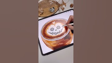 Drawing in Procreate - Digital Watercolor Mug #shorts #procreate #drawing #watercolor #arttutorial