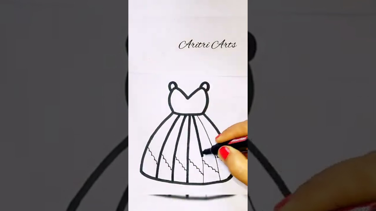 how to draw Princess dress 