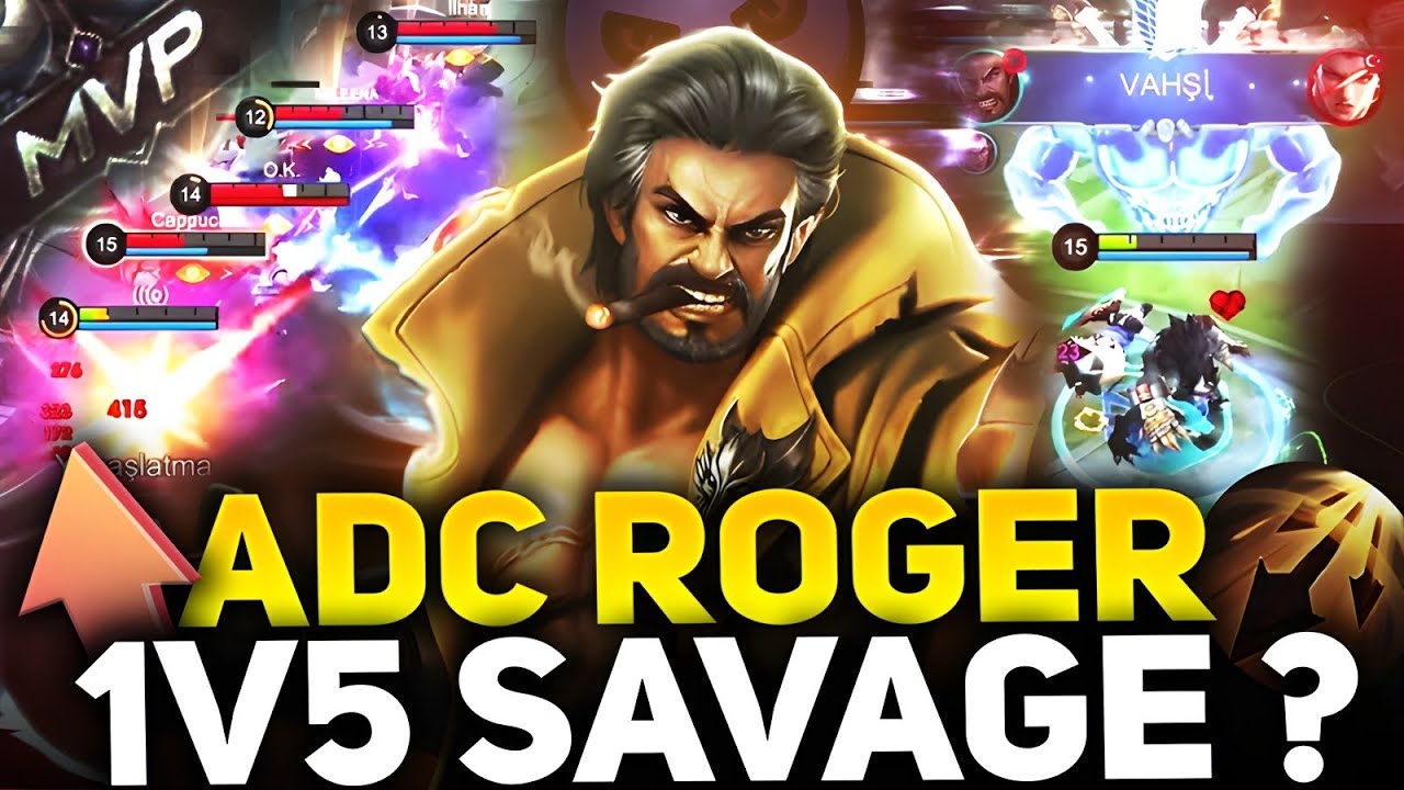ADC ROGER MI DEDİNİZ ? !! 1 VS 5 SAVAGE ATTIM - Mobile Legends
