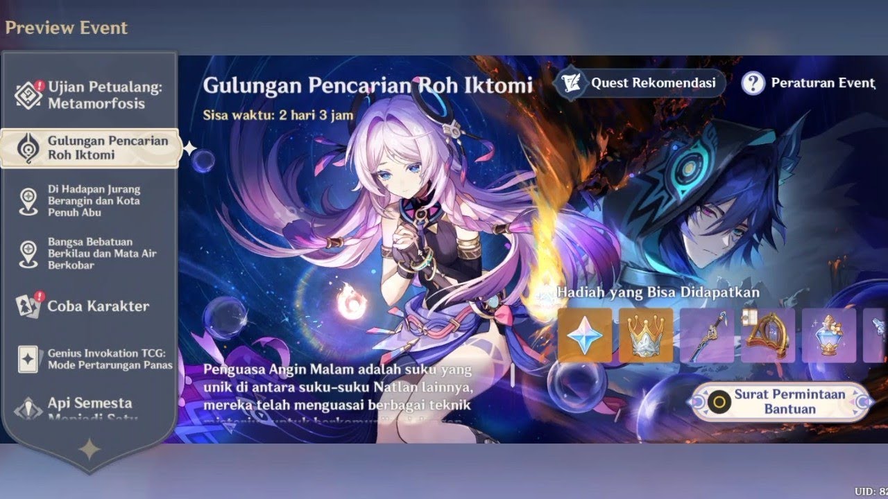 Surat dari Angin Malam ! Quest Event Gulungan Pencarian Roh Iktomi ...