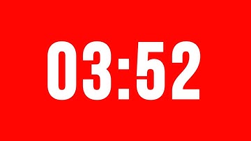 3 Minute 52 Second Timer With Alarm Without Music