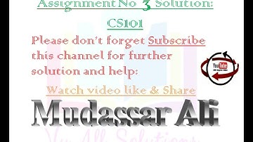 CS101 assignment No 3 Solution Spring 2018 Last date 17 07 2018