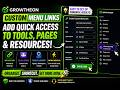 Growtheon Custom Menu Links Tutorial: Add Tools, Pages &amp; Shortcuts to Your Sidebar